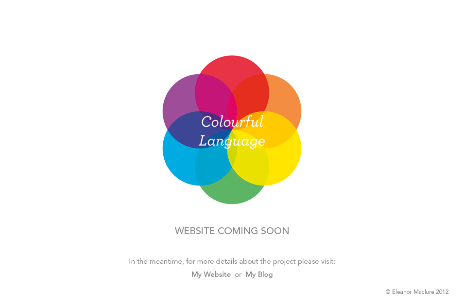 Colourful Language Holding Page, website coming soon